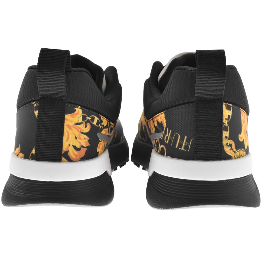 Versace jeans logo trainers black cheap